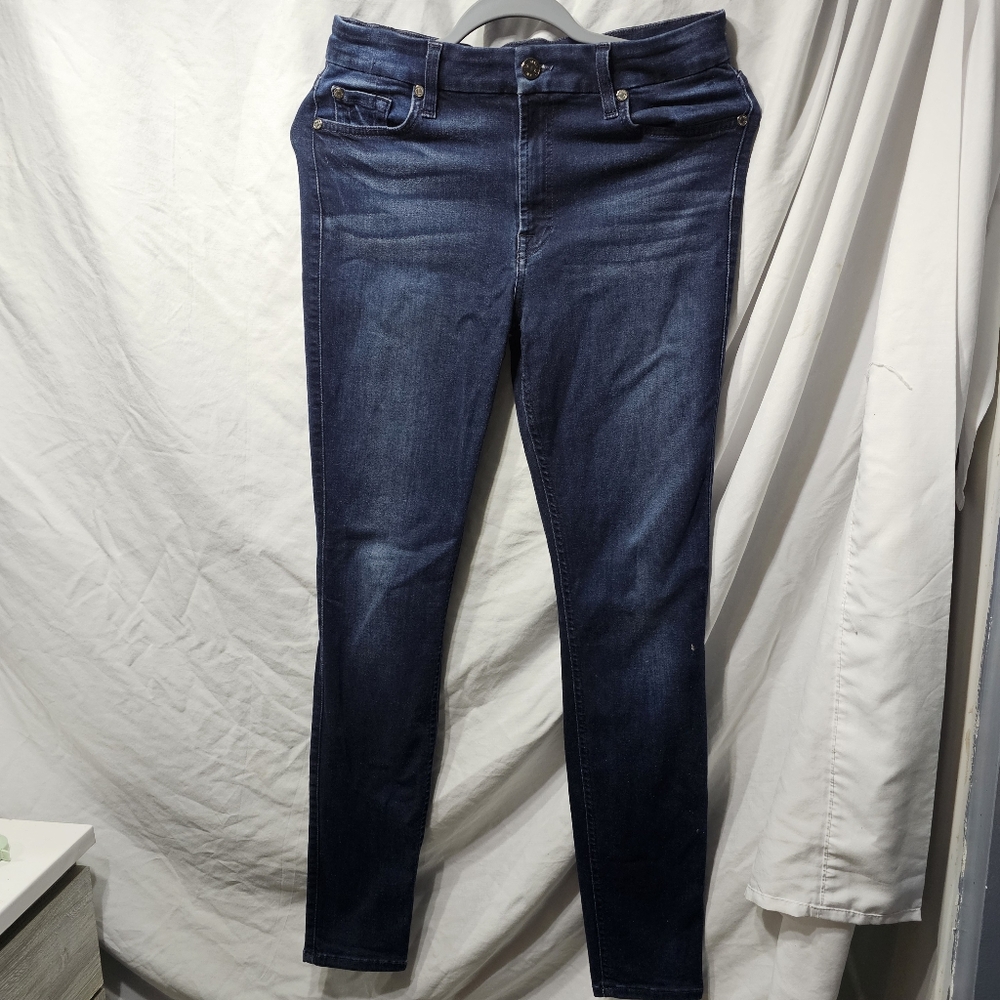 7 FOR ALL MANKIND SKINNY WOMENS DESIGNER JEANS SIZE 30x29 MID RISE Made In USA